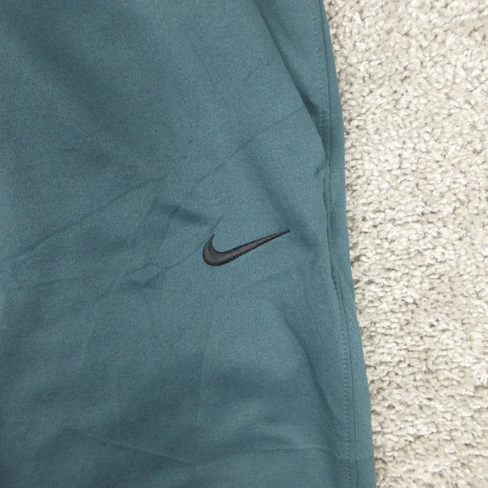 Nike Sweatpants Mens Medium Green Thermafit Fleece Joggers Activewear Gym Sport